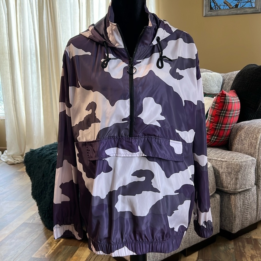 Purple camo windbreaker